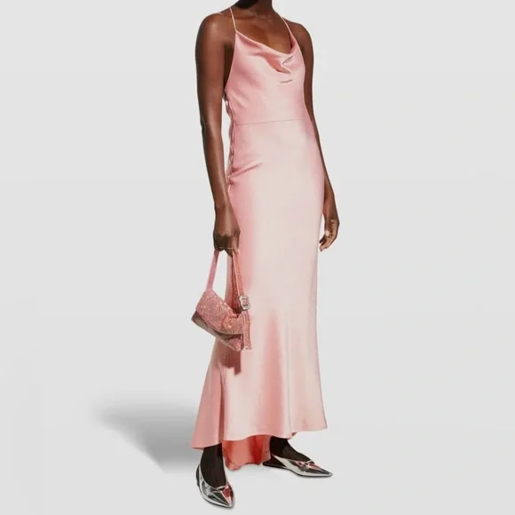 Alice + Olivia Elegant One-Shoulder Pink Gown - Picture 4 of 10
